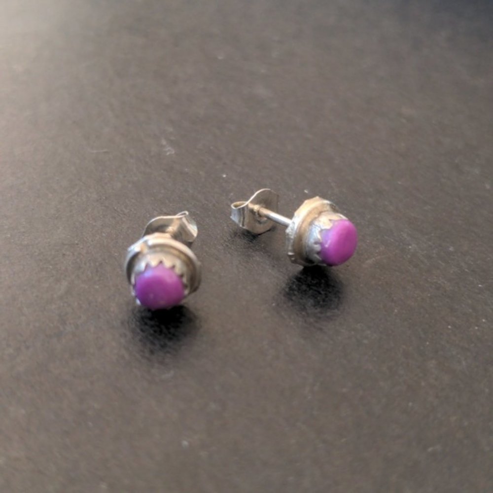 Vintage 925 sterling silver handmade stud earrings